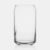 ピンクの水の色のユリのモノグラム ガラス缶 (左)