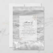 ピンクの水の色の外が寒いベビーシャワーInvi 招待状 (裏面)