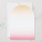 ピンクの水の色の妖精の女の子ベビーシャワーアーチ 招待状 (裏面)