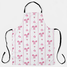 ピンクの水の色の弓のストライプコケットの美学 エプロン