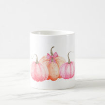 ピンクの水の色の弓カボチャ秋