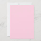 ピンクの水の色の弓ベビーシャワービンゴカード 招待状 (裏面)