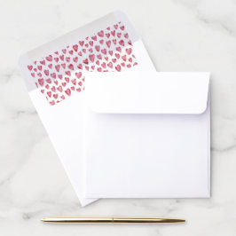 ピンクの水の色の愛ハートパターン