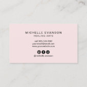 ピンクの水の色の月の位相エネルギーヒーラー 名刺 (裏面)