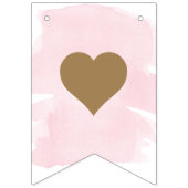 ピンクの水の色の歓迎ベビーバンティングフラグ バンティングフラッグ (第1の旗)