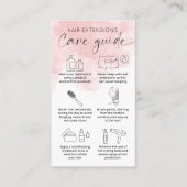 ピンクの水の色の気にサロン後のヘアの伸び 名刺 (正面)