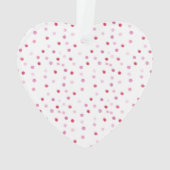 ピンクの水の色の水玉模様名&名前Sweet オーナメント (裏面)