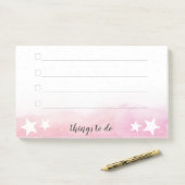 ピンクの水の色の波スターフィッシュマーメイド行うリスト ポストイット (デスク)