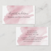 ピンクの水の色の洗い流しの背景モダン 名刺 (正面/裏面)