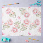 ピンクの水の色の牡丹のフローラの分離 薄葉紙 (クラフト)