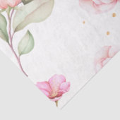 ピンクの水の色の牡丹のフローラの分離 薄葉紙 (詳細)