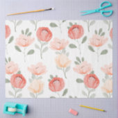 ピンクの水の色の牡丹のフローラの分離 薄葉紙 (クラフト)