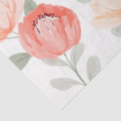 ピンクの水の色の牡丹のフローラの分離 薄葉紙 (詳細)