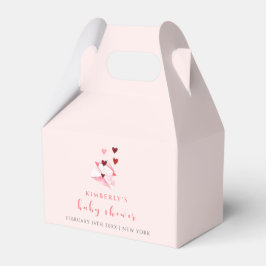 ピンクの水の色の甘いハートレターベビーシャワー フェイバーボックス