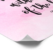 ピンクの水の色の箴言31クリスチャン女性の聖書 ポスター (角)