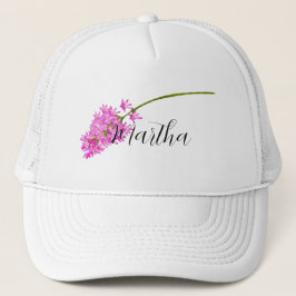 ピンクの水の色の花と名前Trucker Hat キャップ