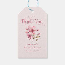 ピンクの水の色の花のブライダルシャワーの好意