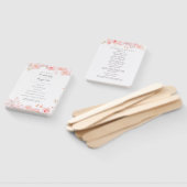 ピンクの水の色の花エレガントな結婚式プログラム ハンドファン (組立なし)