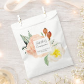 ピンクの水の色の花ガールズコミュニオン フェイバーバッグ (クリップ留めされた状態)