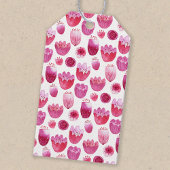 ピンクの水の色の花フローラ ギフトタグ