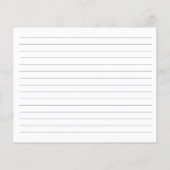 ピンクの水の色の花ブライダルシャワーレシピカード (裏面)