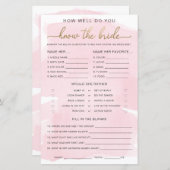 ピンクの水の色の金ゴールドは花嫁のゲームを知っている (正面/裏面)