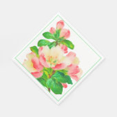 ピンクの水の色の開花枝 スタンダードランチョンナプキン (角)