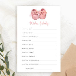 ピンクの水の色の靴の赤ちゃんシャワーの願いベビー