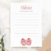 ピンクの水の色の靴ガールベビーシャワーアドバイスカード 招待状
