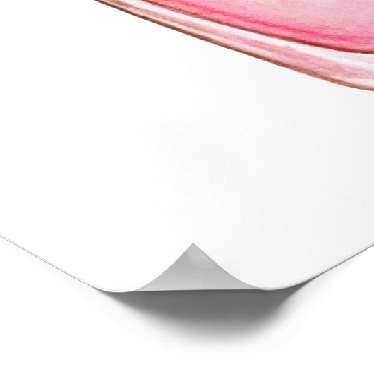 ピンクの水の色の香水ボトル ポスター (角)