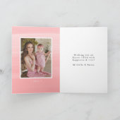 ピンクの水の色アーチ2写真イースターの願い シーズンカード (内部)