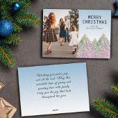 ピンクの水の色クリスマスツリーの芸術的写真 シーズンカード