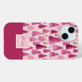 ピンクの水の色クリスマスツリーパターン Case-Mate iPhoneケース (裏面 (横))