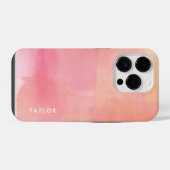 ピンクの水の色グラデーション名 iPhoneケース (裏面横)