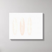 ピンクの水の色サーフボード キャンバスプリント (正面)