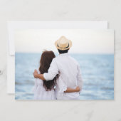 ピンクの水の色チューリップ日付を保存 招待状 (裏面)