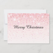 ピンクの水の色トナカイ、雪だるまメリークリスマス (裏面)