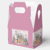 ピンクの水の色トナカイ、雪だるまメリークリスマス フェイバーボックス (オープン)