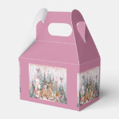 ピンクの水の色トナカイ、雪だるまメリークリスマス フェイバーボックス (正面サイド)