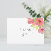 ピンクの水の色ハイビスカス結婚フローラの写真 サンキューカード (スタンド正面)
