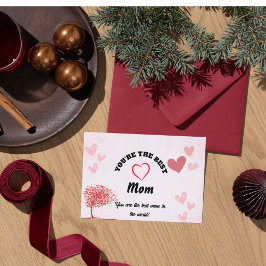 ピンクの水の色ハッピーマザーズの日グリーティングカード ポストカード