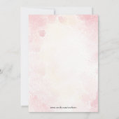 ピンクの水の色バニーラビットバルーン赤ちゃんシャワー 招待状 (裏面)