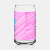 ピンクの水の色パステル追加タイトルモノグラム文字 ガラス缶 (右)