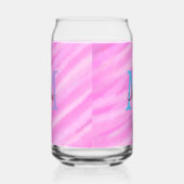 ピンクの水の色パステル追加タイトルモノグラム文字 ガラス缶 (左)