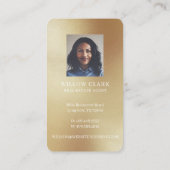 ピンクの水の色フロントドア実在エステートエージェントブシン 名刺 (裏面)