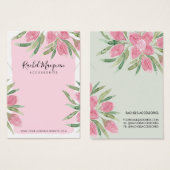 ピンクの水の色ブルーミングフローラネックレスディスプレイ (正面&裏面)