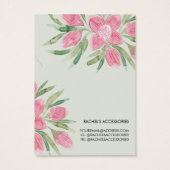 ピンクの水の色ブルーミングフローラネックレスディスプレイ (裏面)