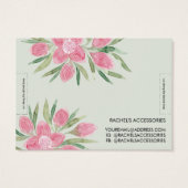 ピンクの水の色ブルーミングフローラブレスレットディスプレイ (裏面)