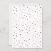 ピンクの水の色ベビーシャワーの招待 招待状 (裏面)