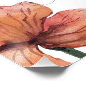 ピンクの水の色ポピー赤ちゃんシャワーへようこそ ポスター (コーナー)